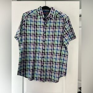Robert Graham Geometric Short Sleeved Button Down